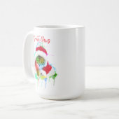 Funny Kerstkat Koffiemok (Voorkant links)