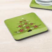 Funny Kerstkat Lover Onderzetter (Linkerzijde)