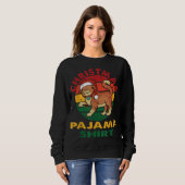 Funny Kerstkat Pajama-kerstmis Trui (Voorkant volledig)