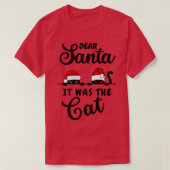 Funny Kerstkat T-shirt (Design voorkant)