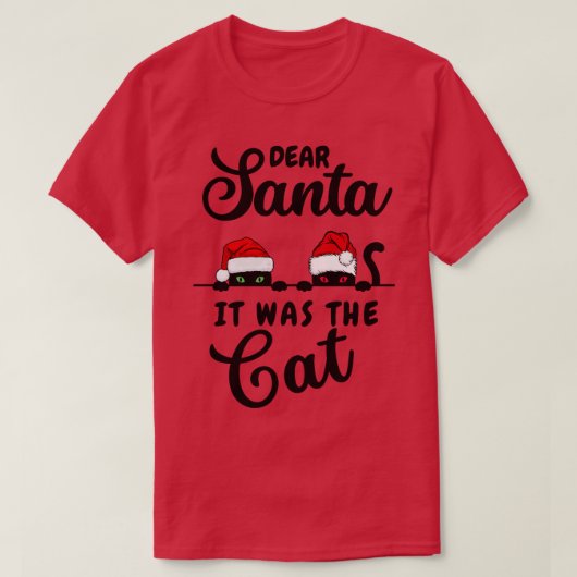 Funny Kerstkat T-shirt (Design voorkant)