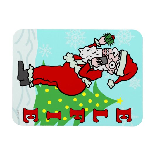 Funny kerstkerstkerstkerstkerstkerstkerstkerstkers magneet (Horizontaal)