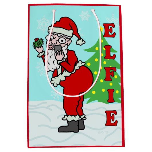 Funny kerstkerstkerstkerstkerstkerstkerstkerstkers medium cadeauzakje (Voorkant)