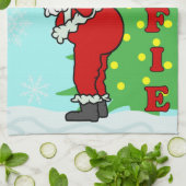 Funny Kerstkerstkerstkerstkerstkerstkerstkerstkers Theedoek (Gevouwen)