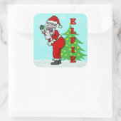 Funny kerstkerstkerstkerstkerstkerstkerstkerstkers vierkante sticker (Tas)