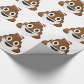 Funny Kerstkerstkerstkerstkerstkerstman Poop Emoji Cadeaupapier (Hoek)