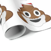 Funny Kerstkerstkerstkerstkerstkerstman Poop Emoji Cadeaupapier (Rol Hoek)