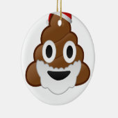 Funny Kerstkerstkerstkerstkerstkerstman Poop Emoji Keramisch Ornament (Rechts)