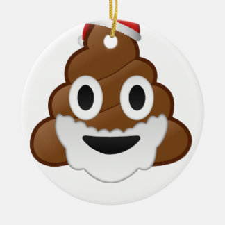 Funny Kerstkerstkerstkerstkerstkerstman Poop Emoji Keramisch Ornament
