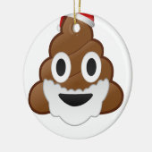 Funny Kerstkerstkerstkerstkerstkerstman Poop Emoji Keramisch Ornament (Links)