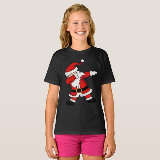Funny Kerstkerstkerstkerstkerstman Dabbing T-Shirt (Voorkant volledig)