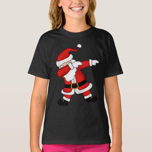 Funny Kerstkerstkerstkerstkerstman Dabbing T-Shirt (Voorkant)