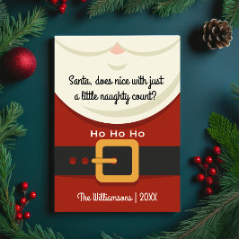 Funny Kerstkerstkerstkerstkerstman Naughty & Mooie Feestdagenkaart