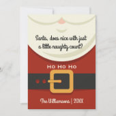 Funny Kerstkerstkerstkerstkerstman Naughty & Mooie Feestdagenkaart (Voorkant)