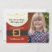 Funny Kerstkerstkerstkerstkerstman Naughty & Mooie Feestdagenkaart (Voorkant)