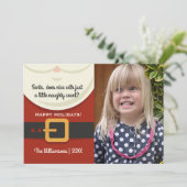 Funny Kerstkerstkerstkerstkerstman Naughty & Mooie Feestdagenkaart (Staand voorkant)