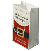 Funny Kerstkerstkerstkerstkerstman Suit Naughty of Klein Cadeauzakje (Achterkant Gekanteld)