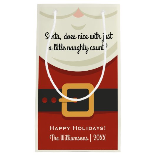 Funny Kerstkerstkerstkerstkerstman Suit Naughty of Klein Cadeauzakje (Voorkant)