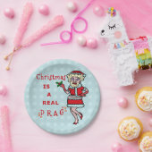 Funny Kerstkerstkerstkerstman Drag Bah Humbug Part Papieren Bordje (Feest)