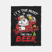 Funny Kerstkerstkerstkerstman Drink Beer Wonderfu Fleece Deken (Voorkant)