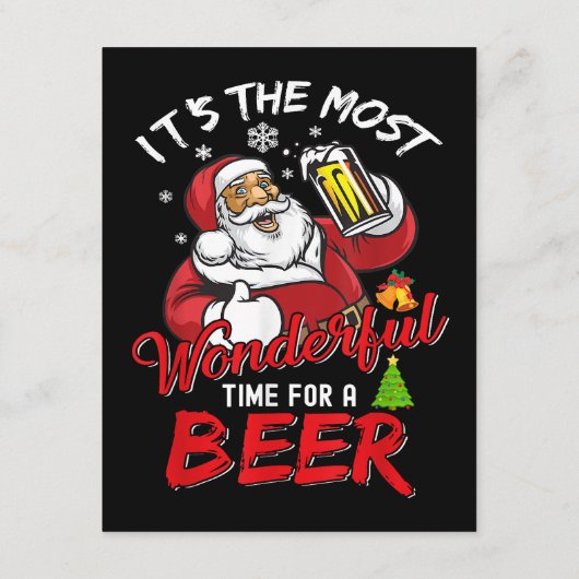 Funny Kerstkerstkerstkerstman Drink Beer Wonderfu Informatiekaartje (Achterkant)