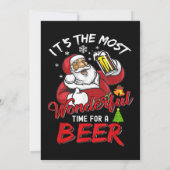 Funny Kerstkerstkerstkerstman Drink Beer Wonderfu Kaart (Achterkant)