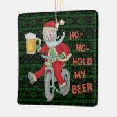 Funny kerstkerstkerstkerstman houdt mijn Humor vas Keramisch Ornament (Links)