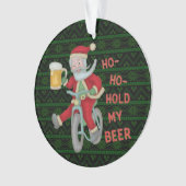 Funny kerstkerstkerstkerstman houdt mijn Humor vas Ornament (voorkant)