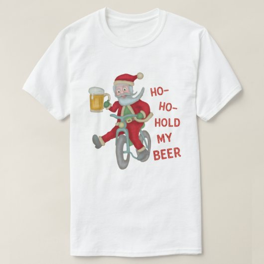 Funny kerstkerstkerstkerstman houdt mijn Humor vas T-shirt (Design voorkant)