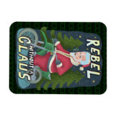 Funny kerstkerstkerstkerstman Humor Motorcycle Reb Magneet (Horizontaal)