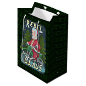 Funny kerstkerstkerstkerstman Humor Motorcycle Reb Medium Cadeauzakje (Voorkant Gekanteld)