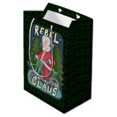 Funny kerstkerstkerstkerstman Humor Motorcycle Reb Medium Cadeauzakje (Achterkant Gekanteld)