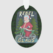 Funny kerstkerstkerstkerstman Humor Motorcycle Reb Ornament (voorkant)