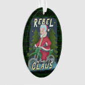 Funny kerstkerstkerstkerstman Humor Motorcycle Reb Ornament (voorkant)