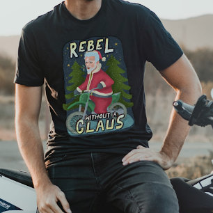Funny kerstkerstkerstkerstman Humor Motorcycle Reb T-shirt