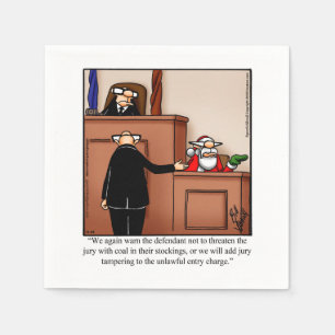 Funny Kerstkerstkerstkerstman Humor Napkins Servet