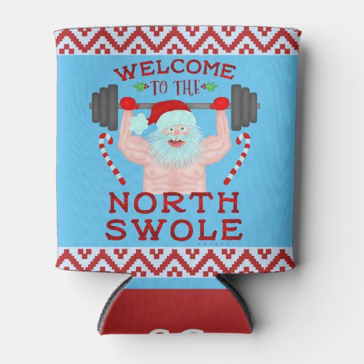 Funny Kerstkerstkerstkerstman met getitreerde muis Blikjeskoeler (Voorkant)