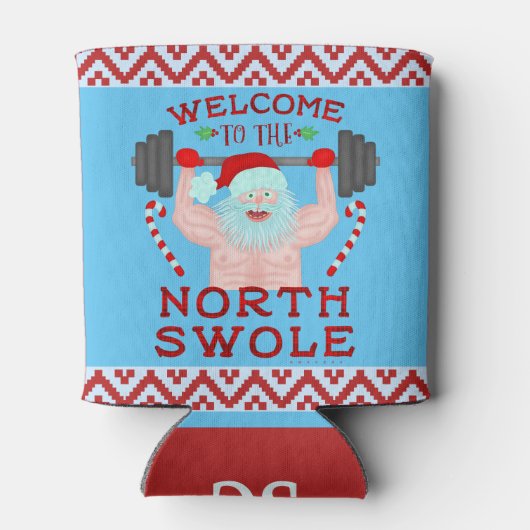 Funny Kerstkerstkerstkerstman met getitreerde muis Blikjeskoeler (Achterkant)