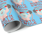 Funny Kerstkerstkerstkerstman met getitreerde muis Cadeaupapier (Rol Hoek)