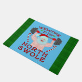 Funny Kerstkerstkerstkerstman met getitreerde muis Deurmat (Schuin)