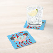 Funny Kerstkerstkerstkerstman met getitreerde muis Kartonnen Onderzetters (Insitu)