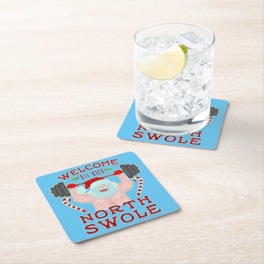 Funny Kerstkerstkerstkerstman met getitreerde muis Kartonnen Onderzetters (Insitu)