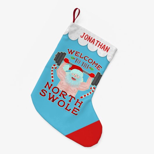 Funny Kerstkerstkerstkerstman met getitreerde muis Kleine Kerstsok (Voorkant (Hangend))