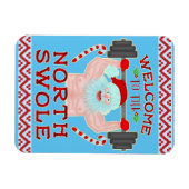 Funny Kerstkerstkerstkerstman met getitreerde muis Magneet (Horizontaal)