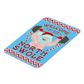 Funny Kerstkerstkerstkerstman met getitreerde muis Magneet (Linkerzijde)