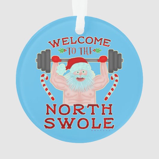 Funny Kerstkerstkerstkerstman met getitreerde muis Ornament (achterkant)