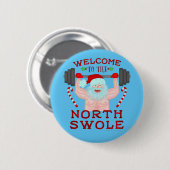 Funny Kerstkerstkerstkerstman met getitreerde muis Ronde Button 5,7 Cm (Voorkant /achterkant)