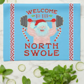 Funny Kerstkerstkerstkerstman met getitreerde muis Theedoek (Gevouwen)