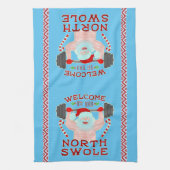 Funny Kerstkerstkerstkerstman met getitreerde muis Theedoek (Verticaal)