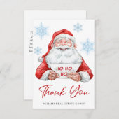 Funny Kerstkerstkerstkerstman Reindester Bedankkaart (Voorkant / Achterkant)